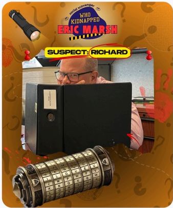A custom suspect card featuring one employee in the Who Kidnapped Your Boss game.